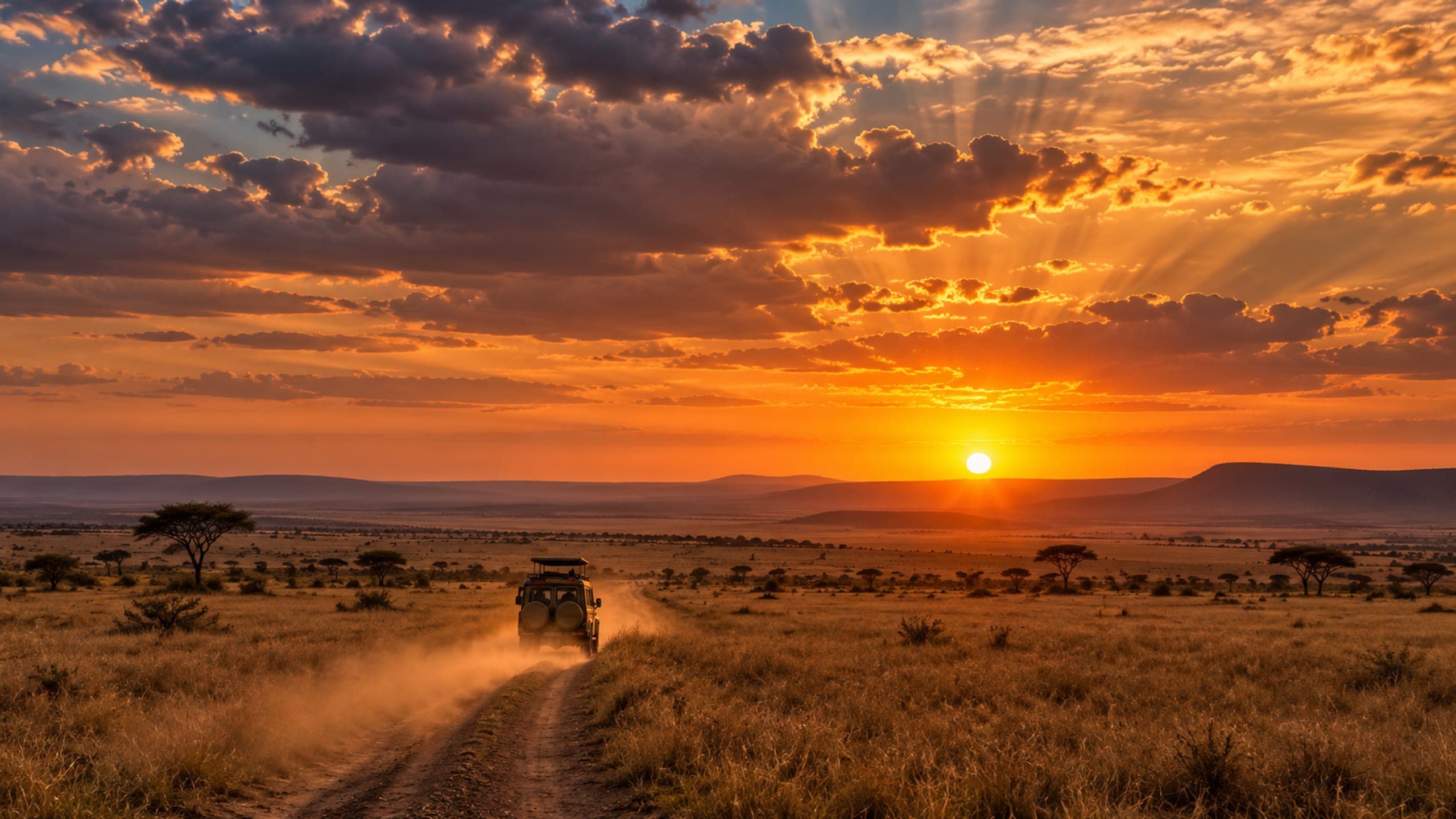 African safari landscape