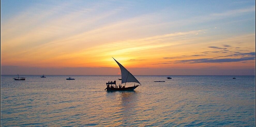 zanzibar, sunset, sail, nature, evening